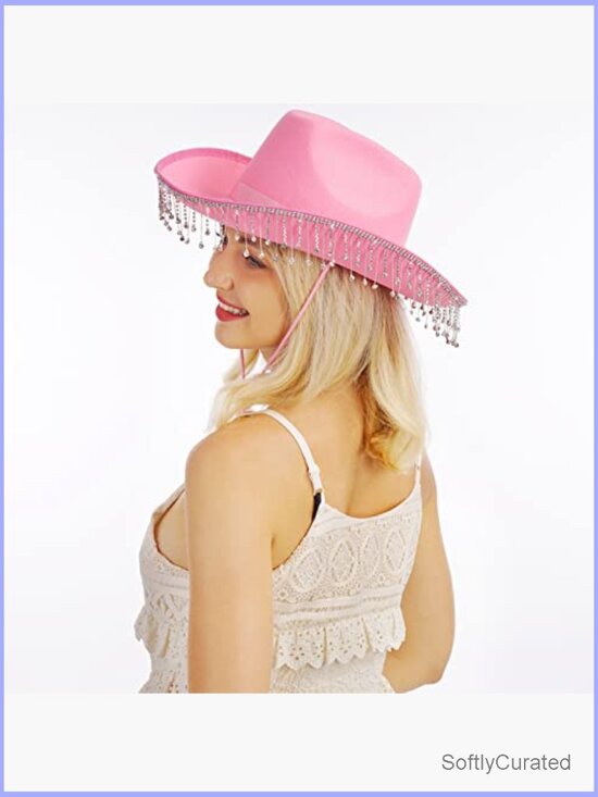 Bridal Cowgirl Hat Rhinestone Bachelorette Party Felt Western Accessory main image 7